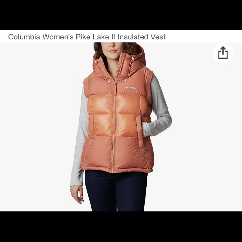 Columbia Pike Lake II Omni Heat Puffer Vest/ Peach/ Small/ NWT - Picture 1 of 9
